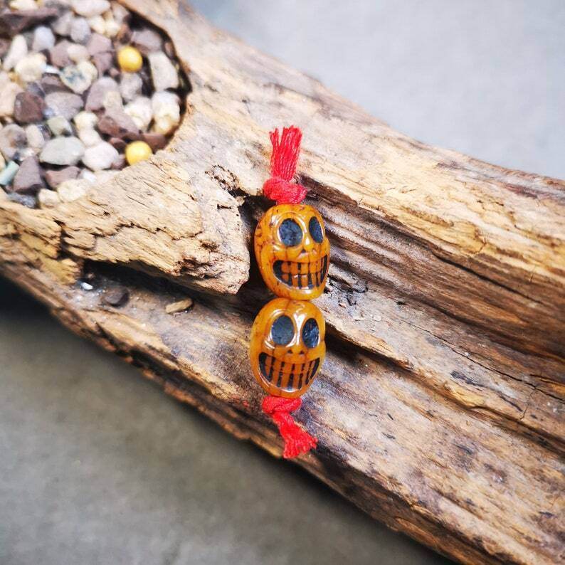 Yak Bone Carved Skull Citipati Beads for Prayer Beads,Mala - Gandhanra-ART