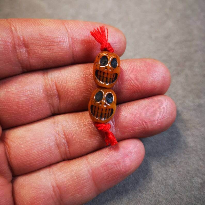 Yak Bone Carved Skull Citipati Beads for Prayer Beads,Mala - Gandhanra-ART