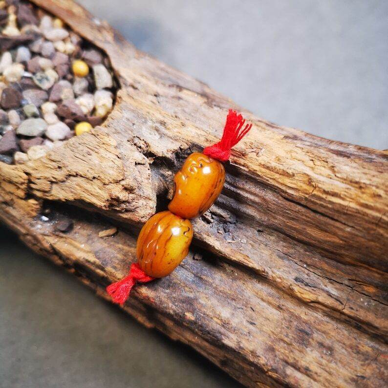 Yak Bone Carved Skull Citipati Beads for Prayer Beads,Mala - Gandhanra-ART