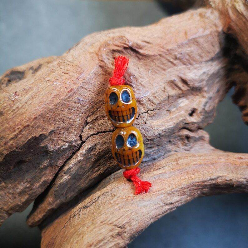Yak Bone Carved Skull Citipati Beads for Prayer Beads,Mala - Gandhanra-ART
