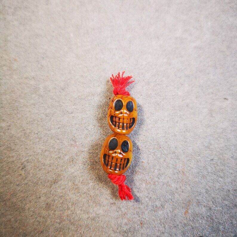 Yak Bone Carved Skull Citipati Beads for Prayer Beads,Mala - Gandhanra-ART
