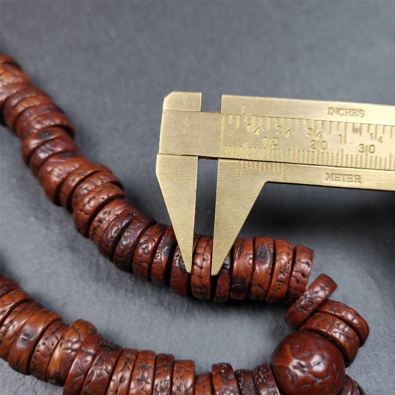 Old Bodhi Seed Mala 0.55" Gandhanra-ART