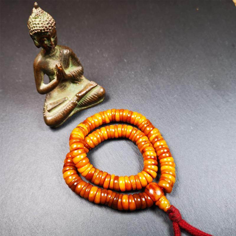 Old Yak Bone Mala - 11mm - Gandhanra-ART