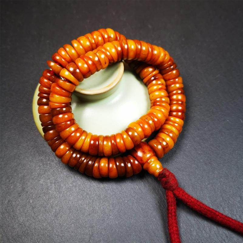 Old Yak Bone Mala - 11mm - Gandhanra-ART