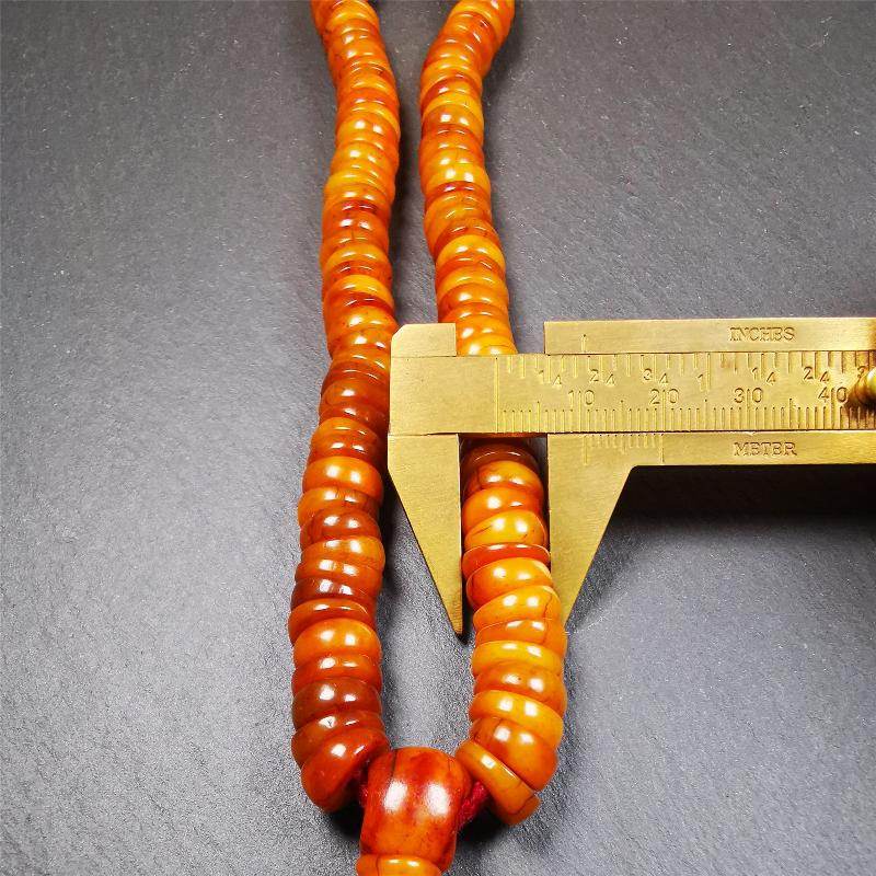 Old Yak Bone Mala - 11mm - Gandhanra-ART