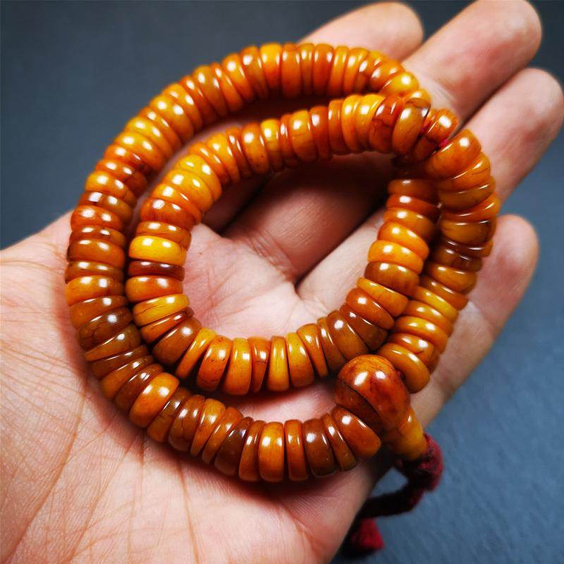 Old Yak Bone Mala - 11mm - Gandhanra-ART
