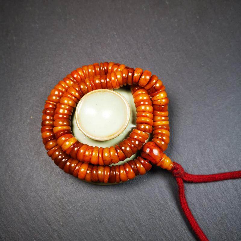 Old Yak Bone Mala - 11mm - Gandhanra-ART