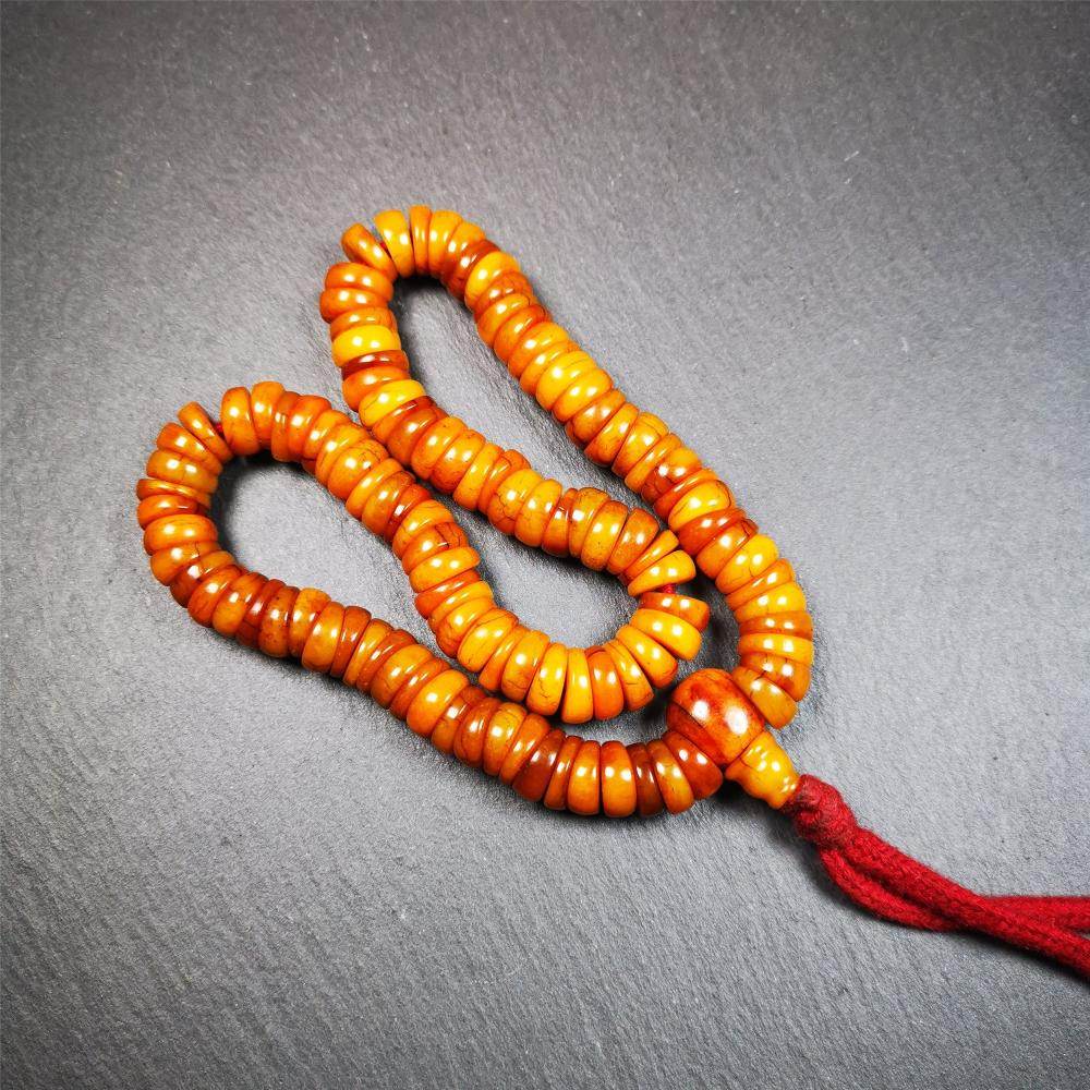 Old Yak Bone Mala - 11mm - Gandhanra-ART