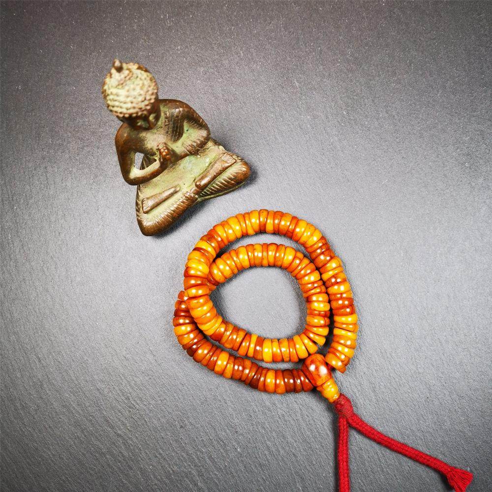 Old Yak Bone Mala - 11mm - Gandhanra-ART