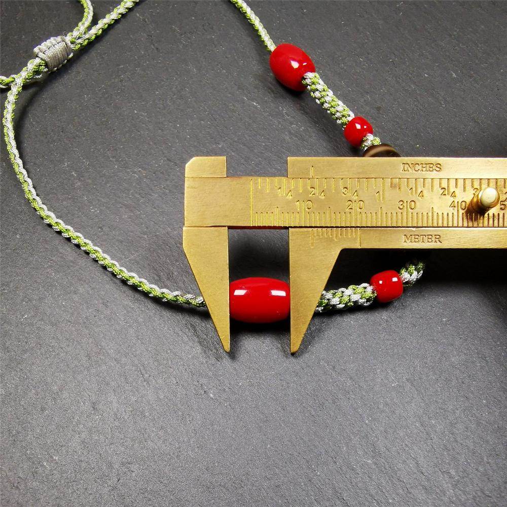 2 Eyed Dzi Bead Necklace - Gandhanra-ART