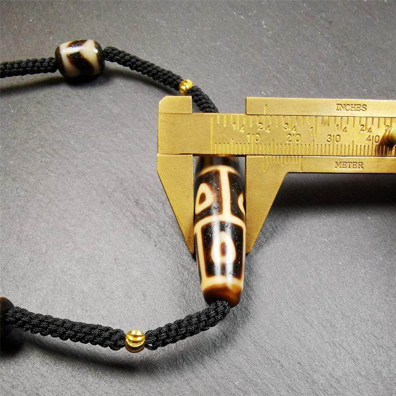 9 Eyed Bodhi Dzi Bead Necklace - Gandhanra-ART