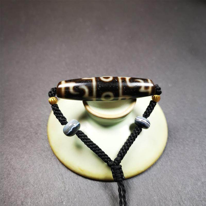 Guru Rinpoche's Ritual Paraphernalia Dzi Bead Necklace - Gandhanra-ART