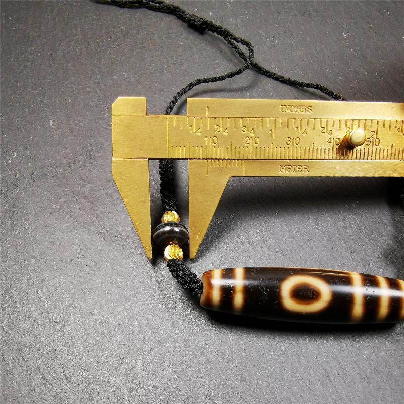 Mountain Eye Dzi Bead Necklace - Gandhanra-ART