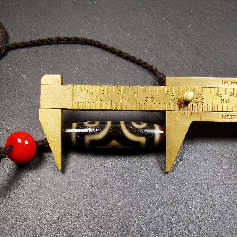 3 Eyed Dzi Bead Necklace - Gandhanra-ART