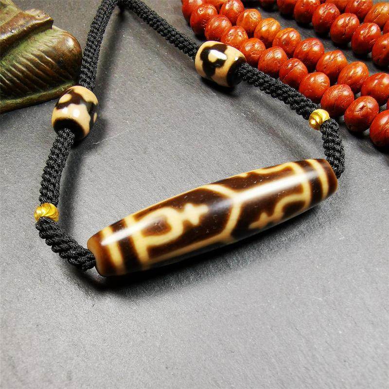 Treasure Vase Dzi Bead Necklace - Gandhanra-ART
