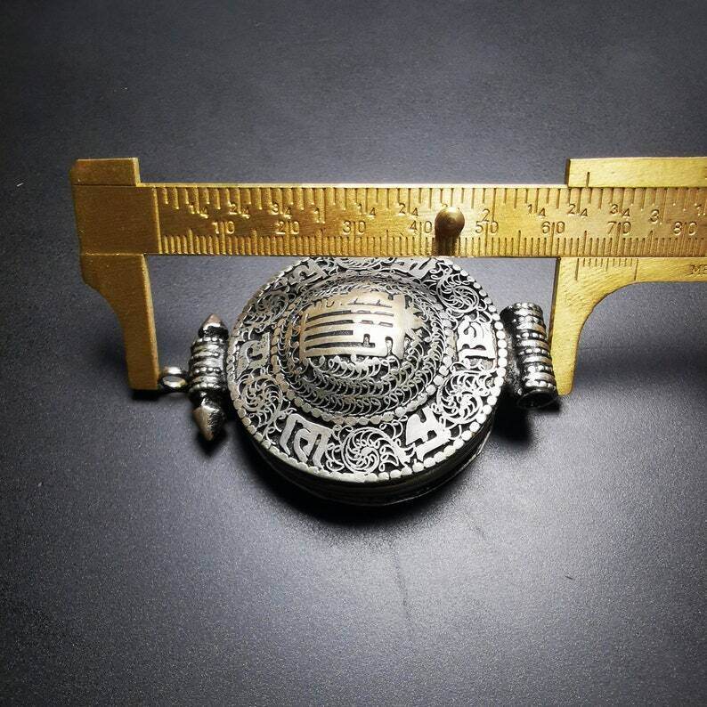 Gau Ghau Shrine, Altar Amulet Pendant,OM and Kalachakra Symbol - Gandhanra-ART