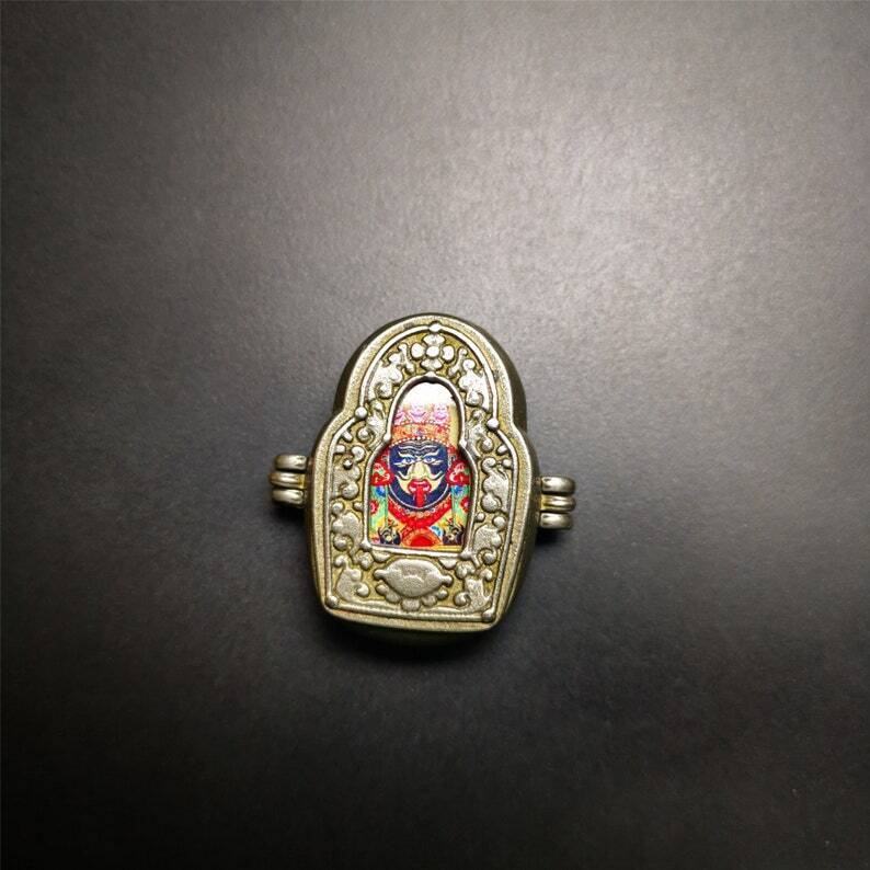 Gau Ghau Shrine,Drashi Lhamo,Zashi Lhamo,Buddhist Altar Amulet Pendant