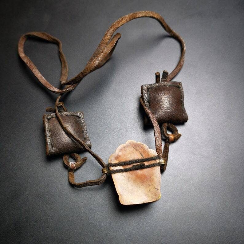 Gau Ghau Shrine, Mini Tibetan Buddhist Altar Amulet Pendant, 3.5cm