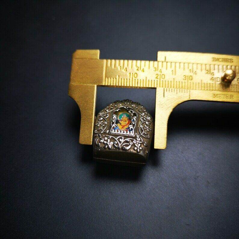 Gau Ghau Shrine, Yellow Jambhala Altar Amulet Pendant - Gandhanra-ART