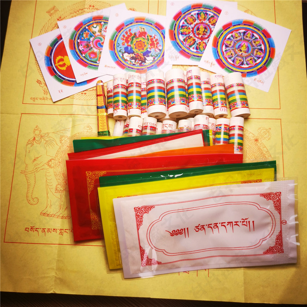 Gandhanra Consecration Zung Rituals Pack,for Filling and Blessing Buddha Statues, Stupas,include sacred texts, medicinal herbs and other precious articles.Handmade and Blessed in Larung Gar Buddhist Academy,A consecrated statue can help to clear away obstacles and negative energies from the home and the environment thus acting as a healing energy.