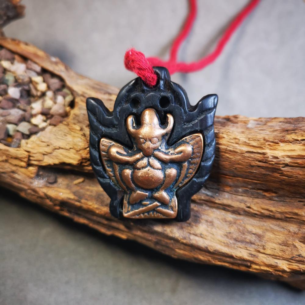 Garuda Amulet - 1.96" - Woodblock
