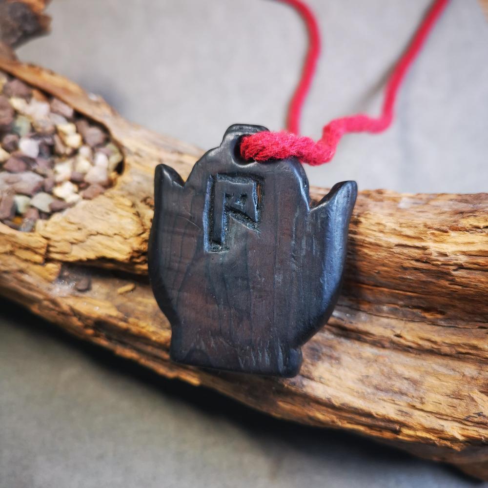 Garuda Amulet - 1.96" - Woodblock