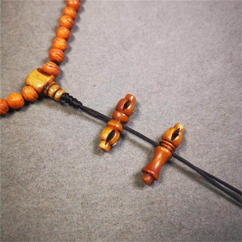 Bone Carved Vajra Bell Pendant - Gandhanra-ART