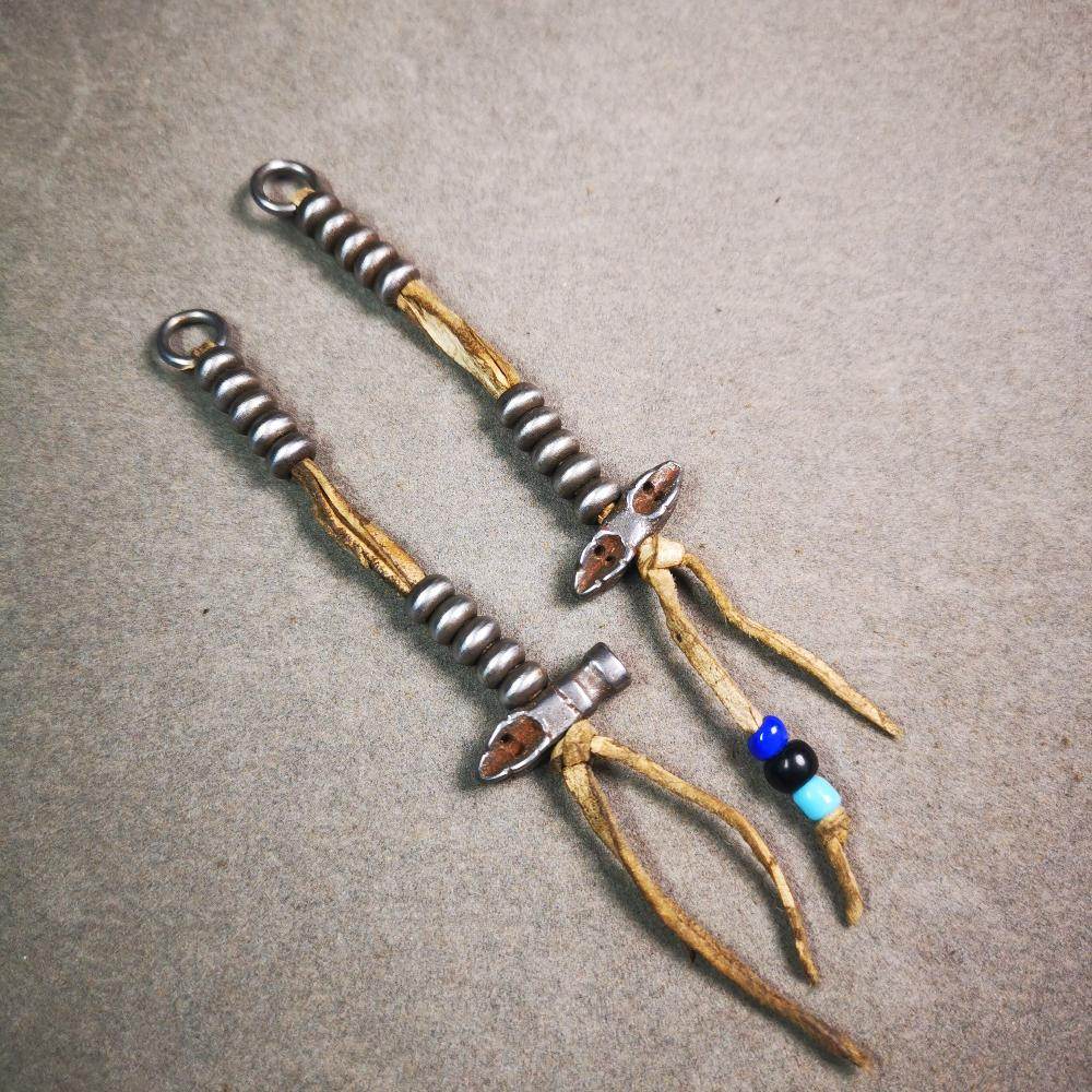 6mm Cold Iron Prayer Bead Counters with Dorje Bell Pendant - Gandhanra-ART