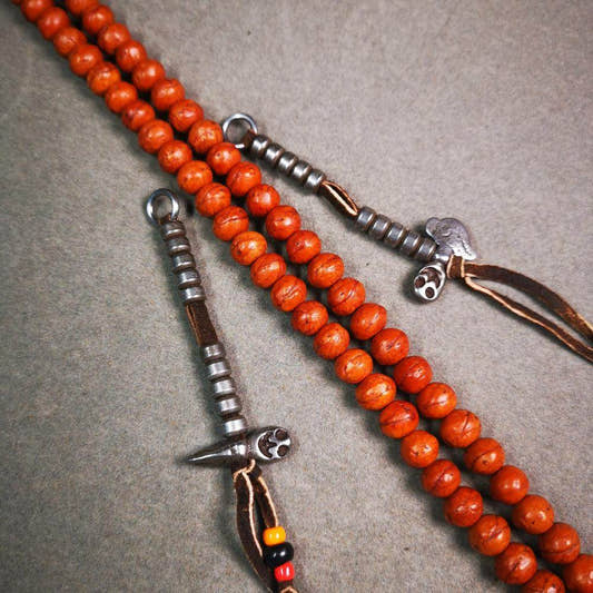 5mm Cold Iron Prayer Bead Counters for 8-15mm Mala - Tibetan Buddhist mala beads, detailed view