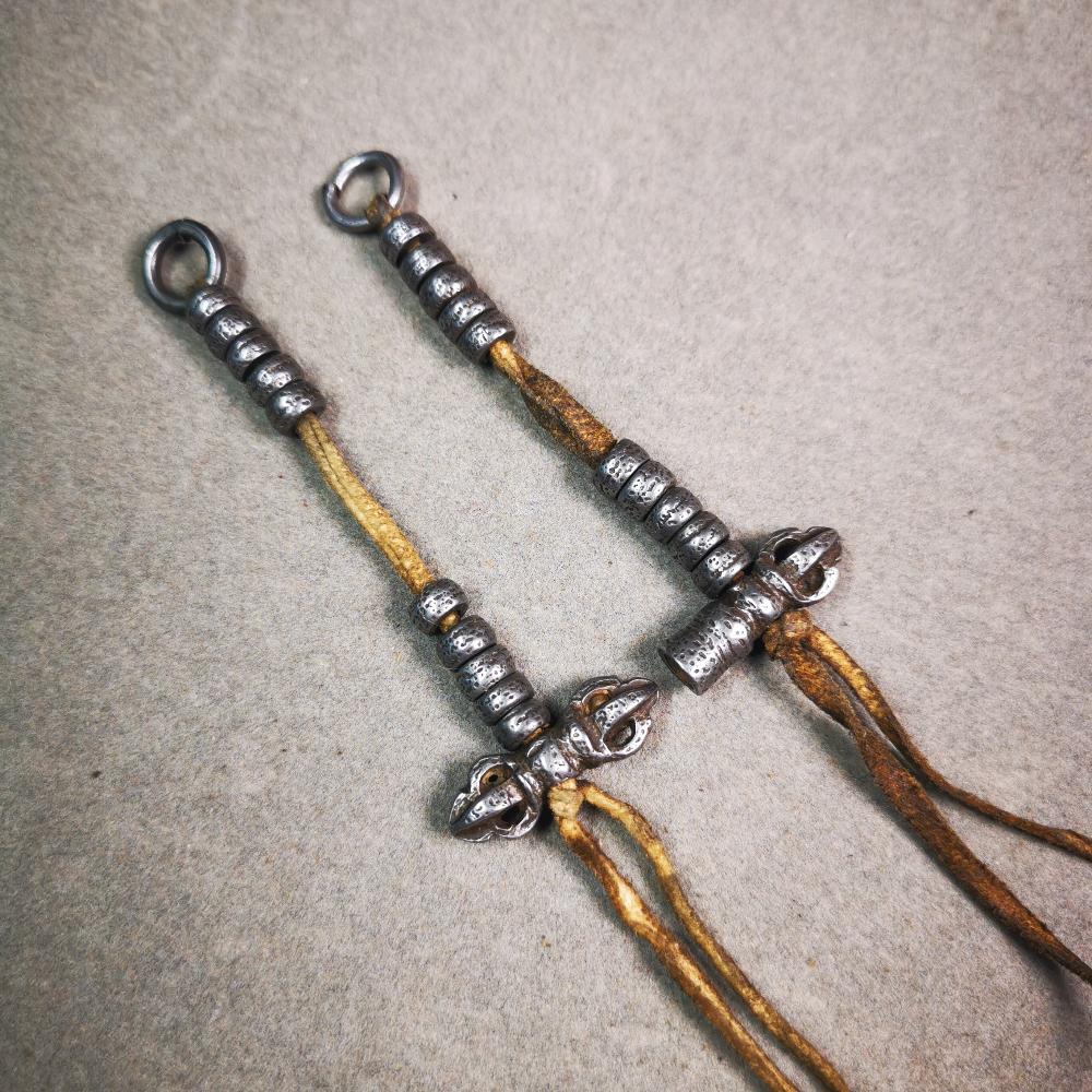 6mm Cold Iron Bead Counters with Dorje and Bell Pendant