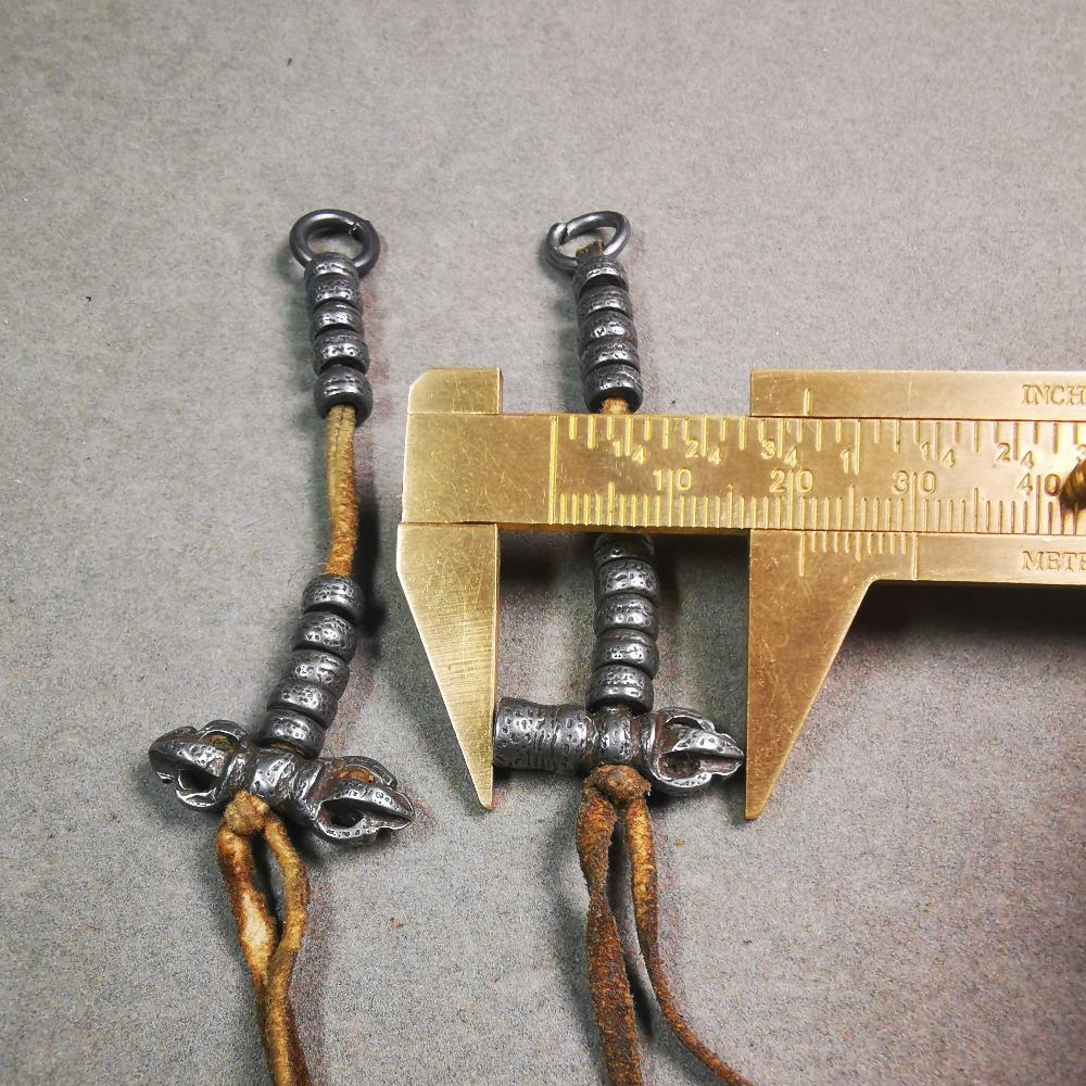 6mm Cold Iron Bead Counters with Dorje and Bell Pendant