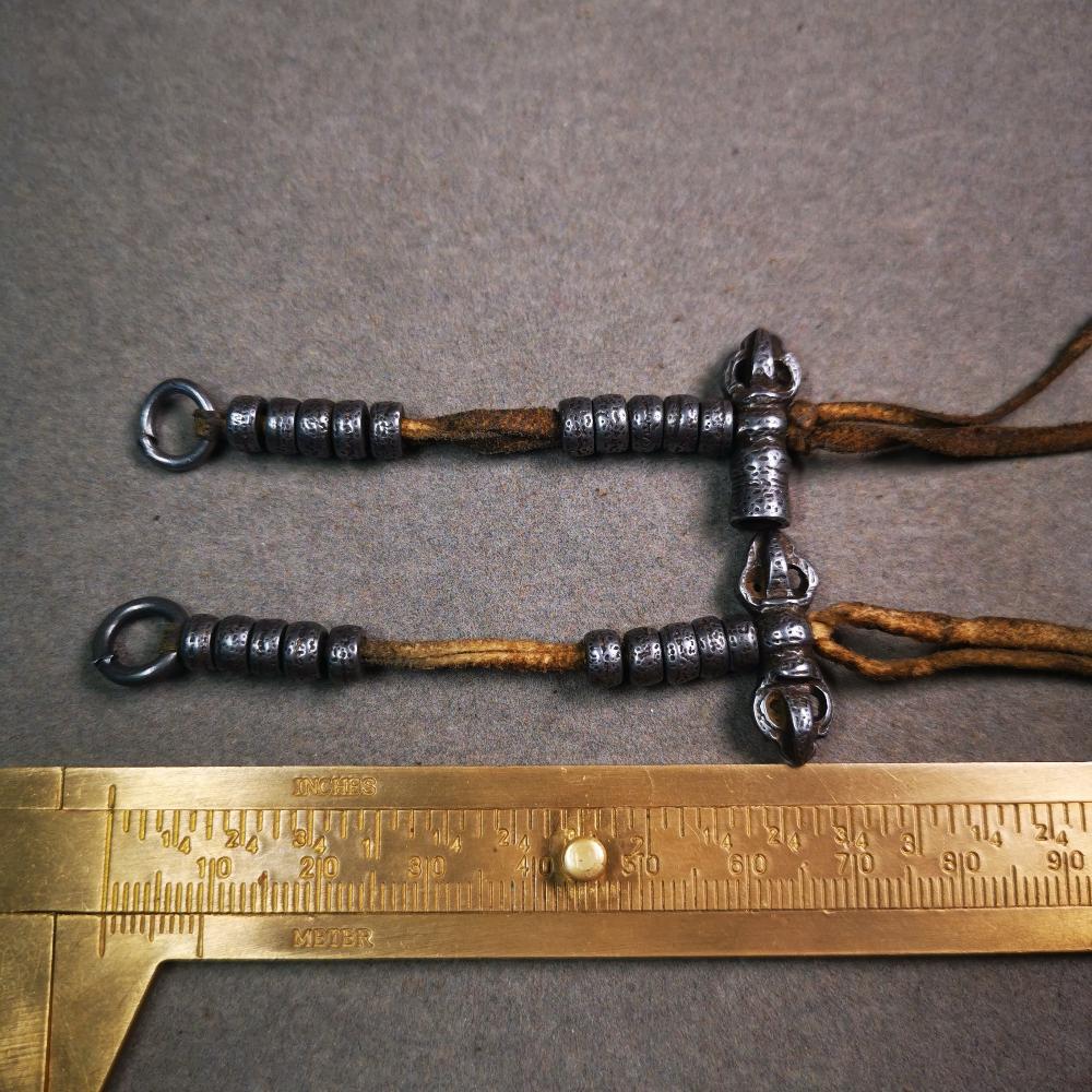6mm Cold Iron Bead Counters with Dorje and Bell Pendant