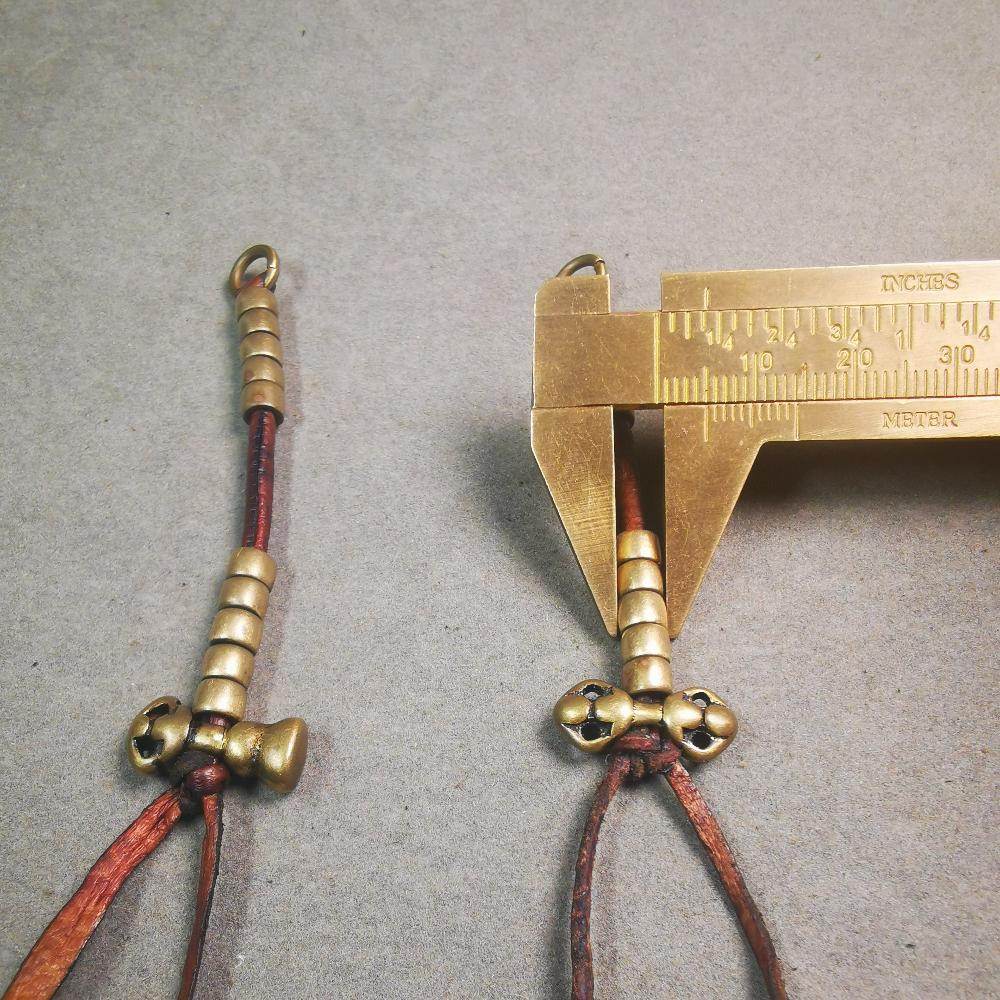 5mm Brass Prayer Bead Counters with Dorje Bell Pendant - Gandhanra-ART