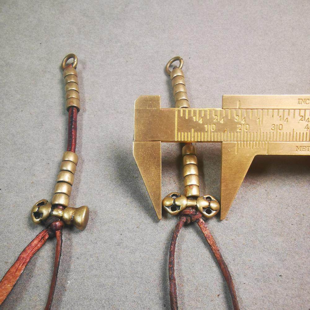 5mm Brass Prayer Bead Counters with Dorje Bell Pendant - Gandhanra-ART