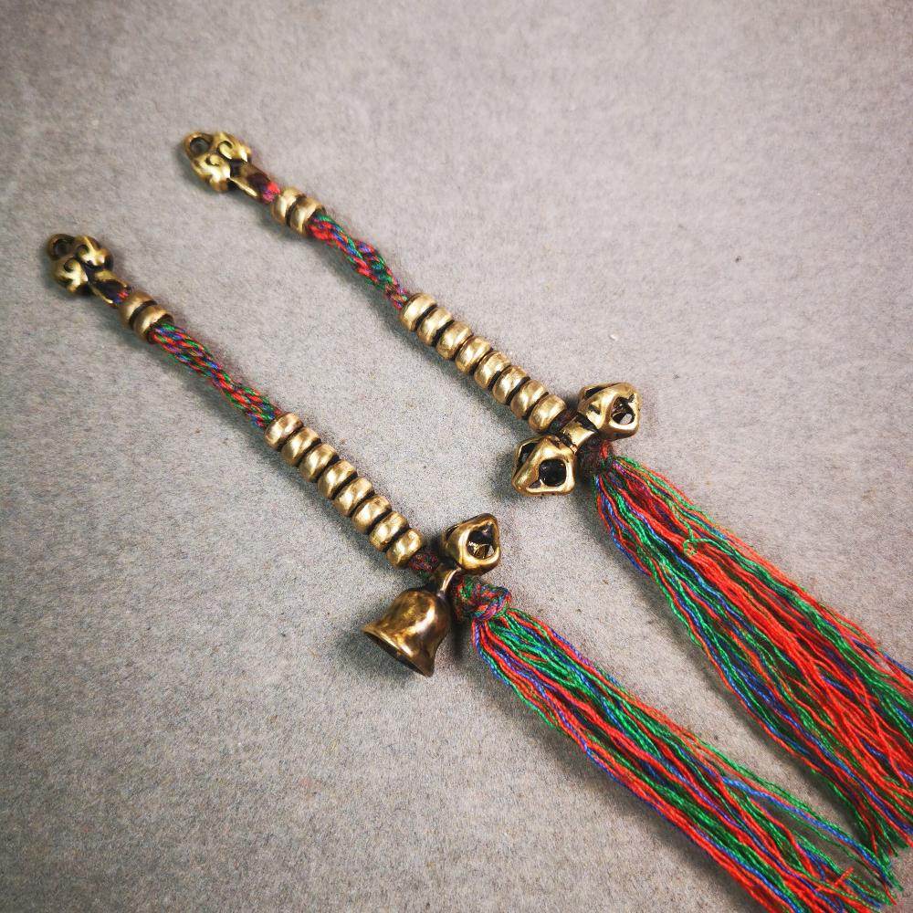 5mm Brass Prayer Bead Counters with Dorje Bell Pendant - Gandhanra-ART