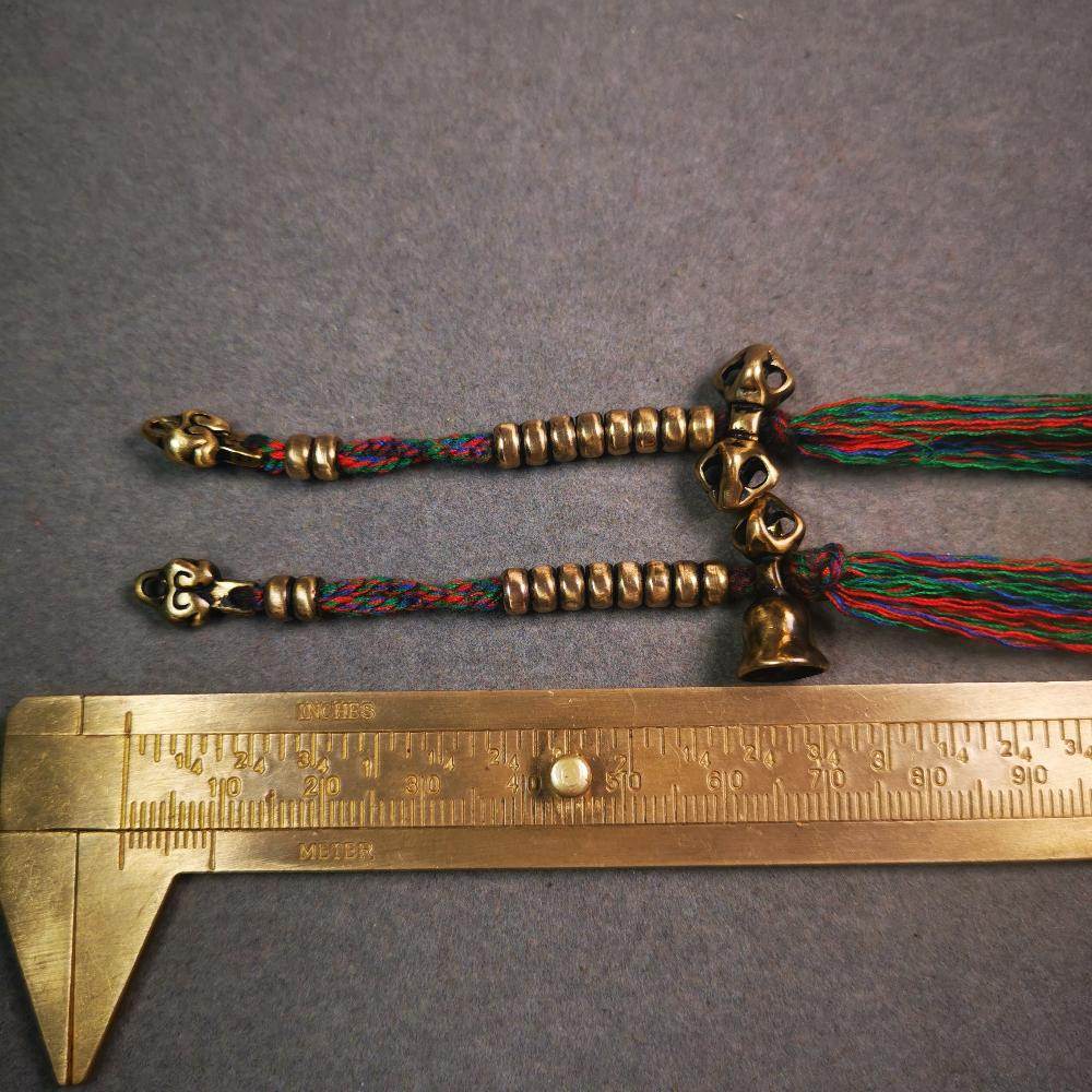 5mm Brass Prayer Bead Counters with Dorje Bell Pendant - Gandhanra-ART