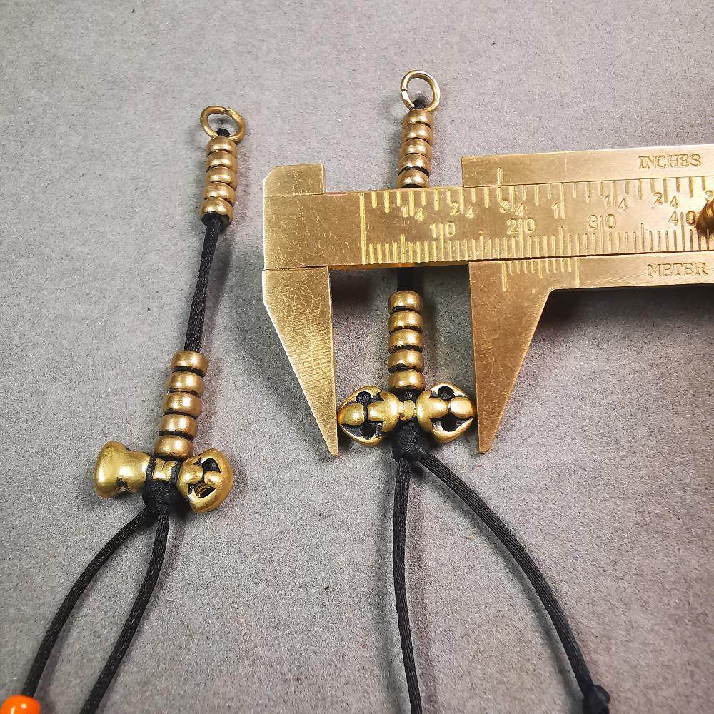 5mm Brass Prayer Bead Counters with Dorje Bell Pendant - Gandhanra-ART