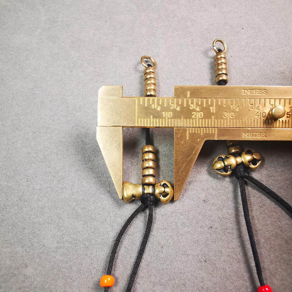 5mm Brass Prayer Bead Counters with Dorje Bell Pendant - Gandhanra-ART