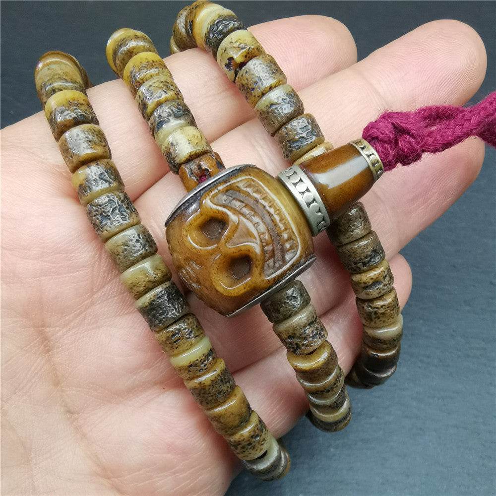 Old Kapala Skull Bone Mala - Gandhanra-ART