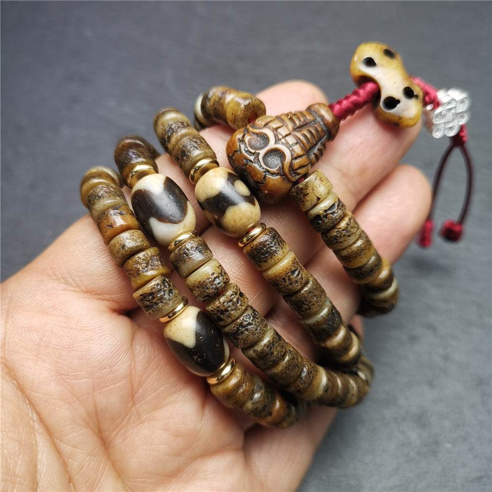 Old Kapala Skull Bone Mala - Gandhanra-ART