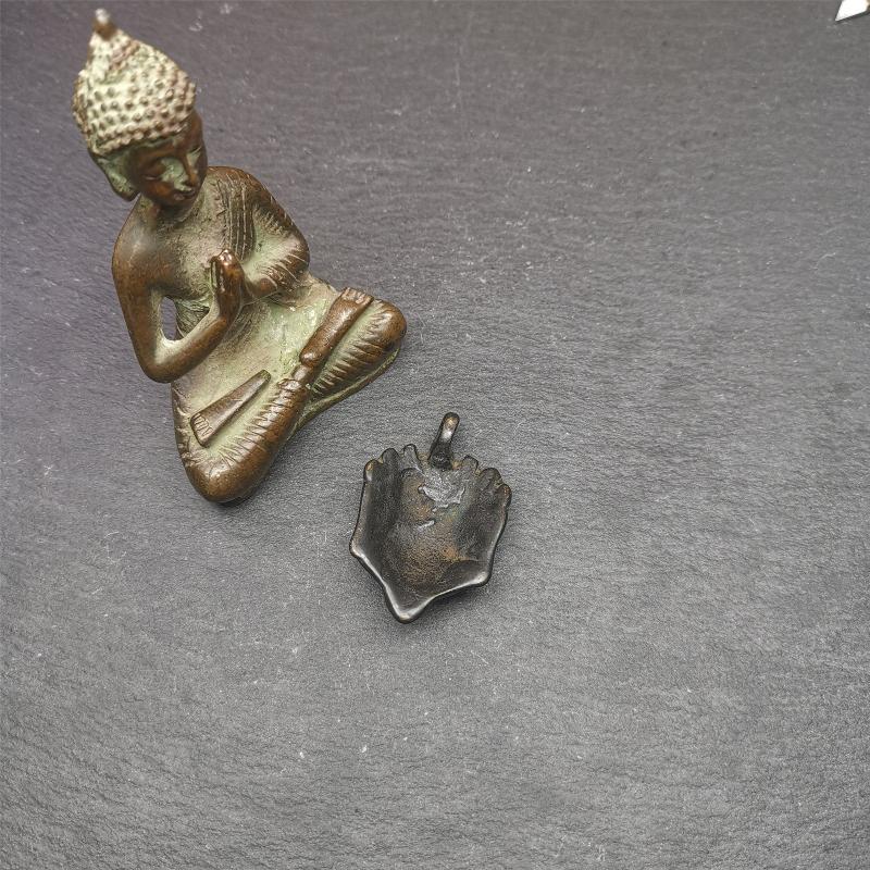 Gandhanra Antique Tibetan Buddhism Thokcha Amulet,Mahakala Pendant,1.8" × 1.2"
