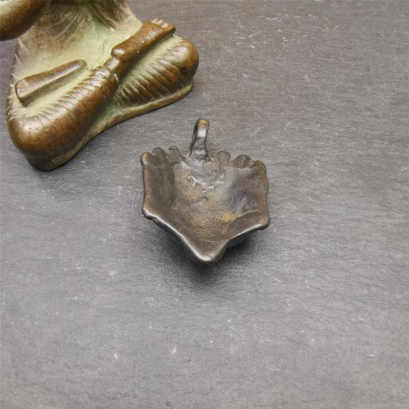 Gandhanra Antique Tibetan Buddhism Thokcha Amulet,Mahakala Pendant,1.8" × 1.2"