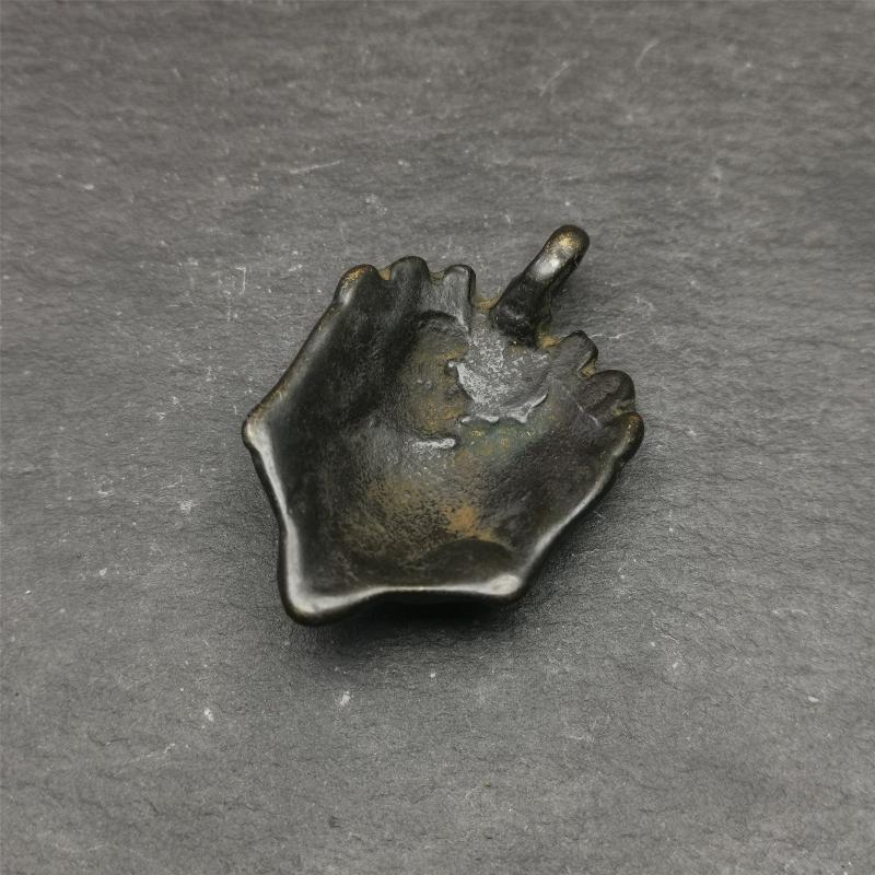 Gandhanra Antique Tibetan Buddhism Thokcha Amulet,Mahakala Pendant,1.8" × 1.2"