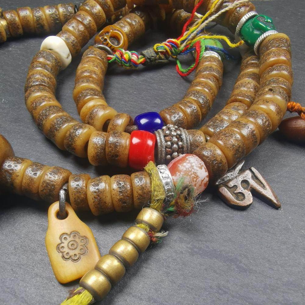 Old Kapala Skull Bone Mala - Gandhanra-ART