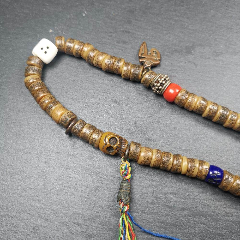 Old Kapala Skull Bone Mala - Gandhanra-ART