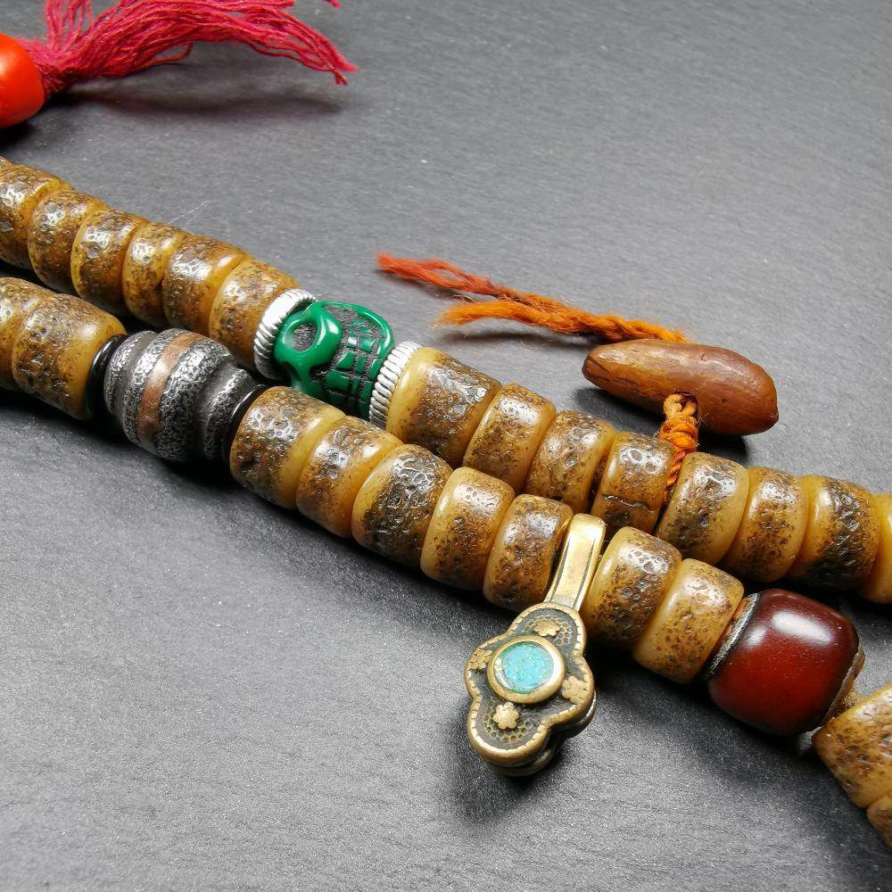 Old Kapala Skull Bone Mala - Gandhanra-ART