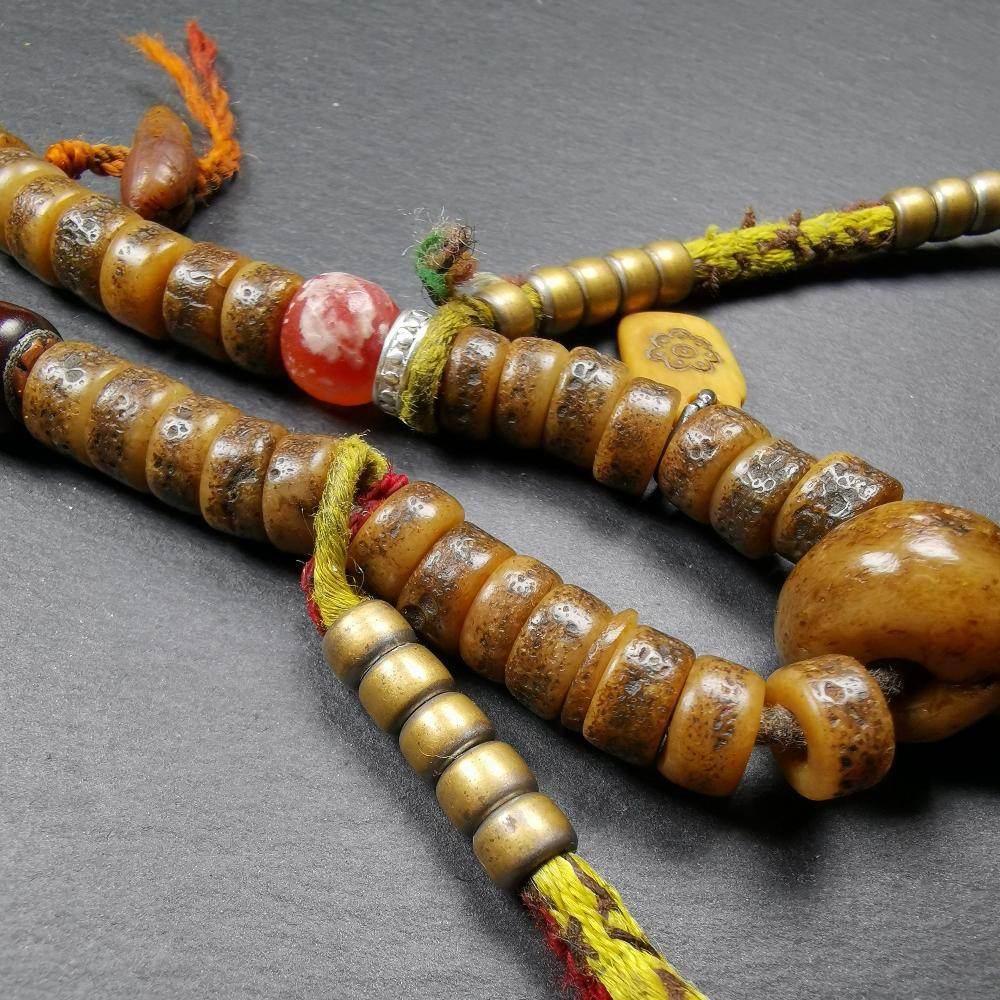 Old Kapala Skull Bone Mala - Gandhanra-ART
