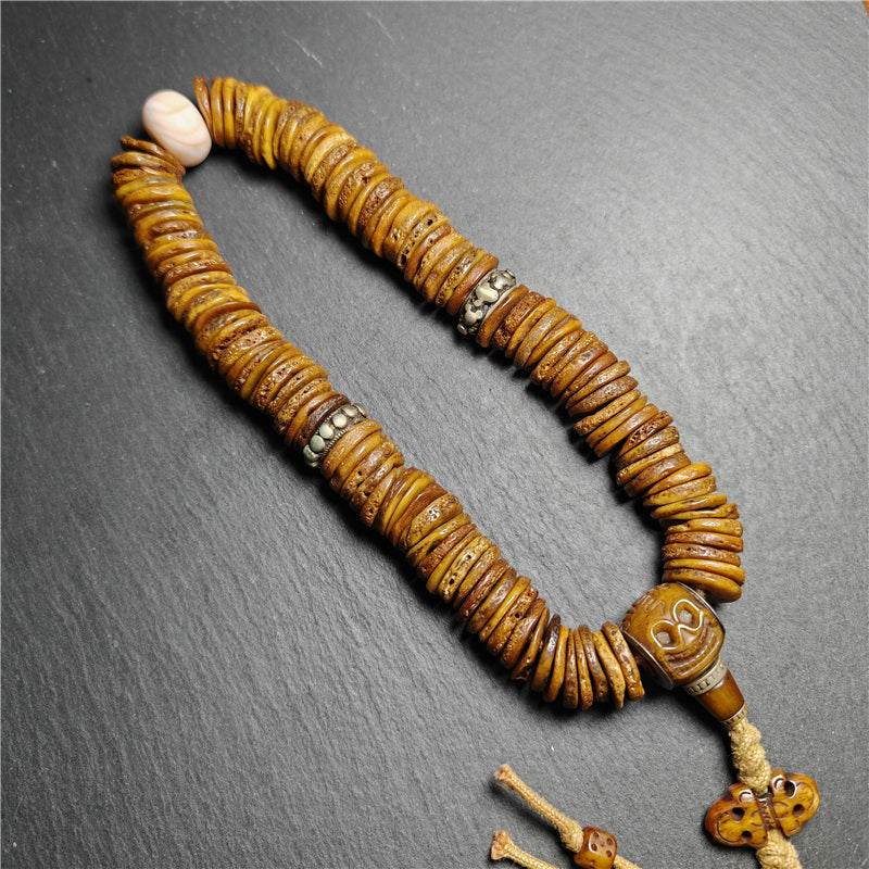 Old Disk Kapala Skull Bone Mala - Gandhanra-ART