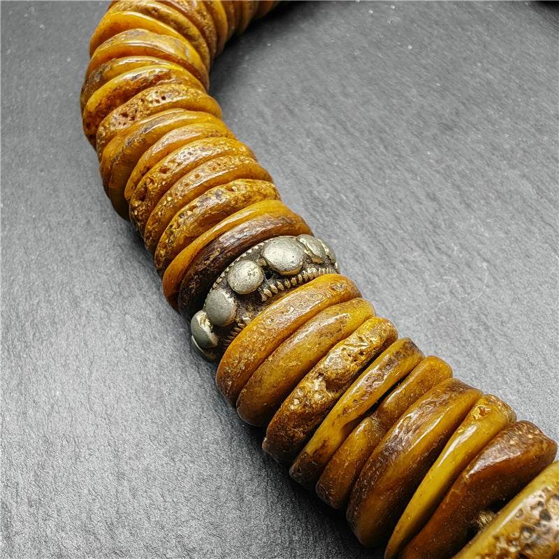 Old Disk Kapala Skull Bone Mala - Gandhanra-ART
