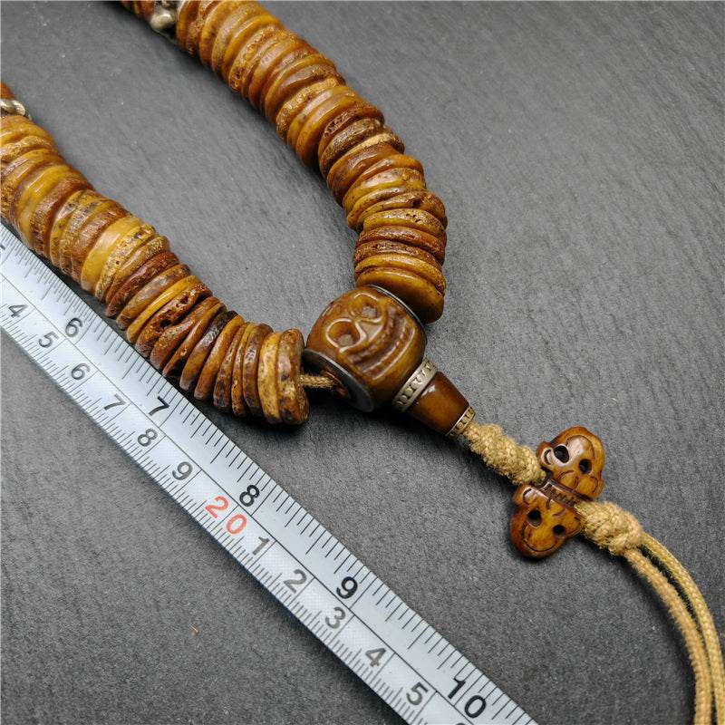 Old Disk Kapala Skull Bone Mala - Gandhanra-ART